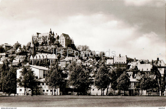 Universitatsstadt Marburg a d Lahn - Landgrafenschloss - Marienkirche - Rathaus - 1965 - Germany - used - JH Postcards