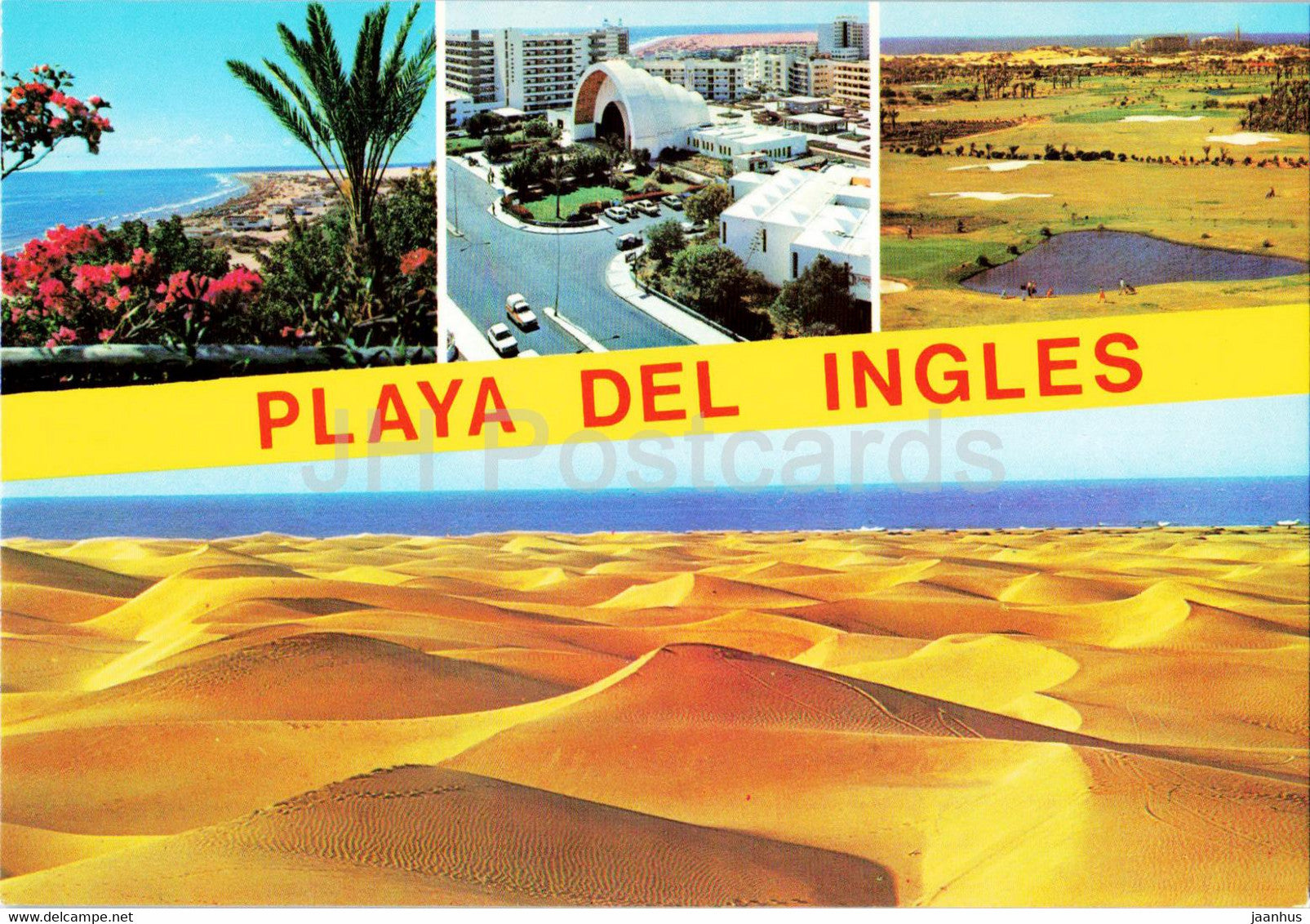 Gran Canaria - Playa del Ingles - dunes - multiview - Spain - unused - JH Postcards
