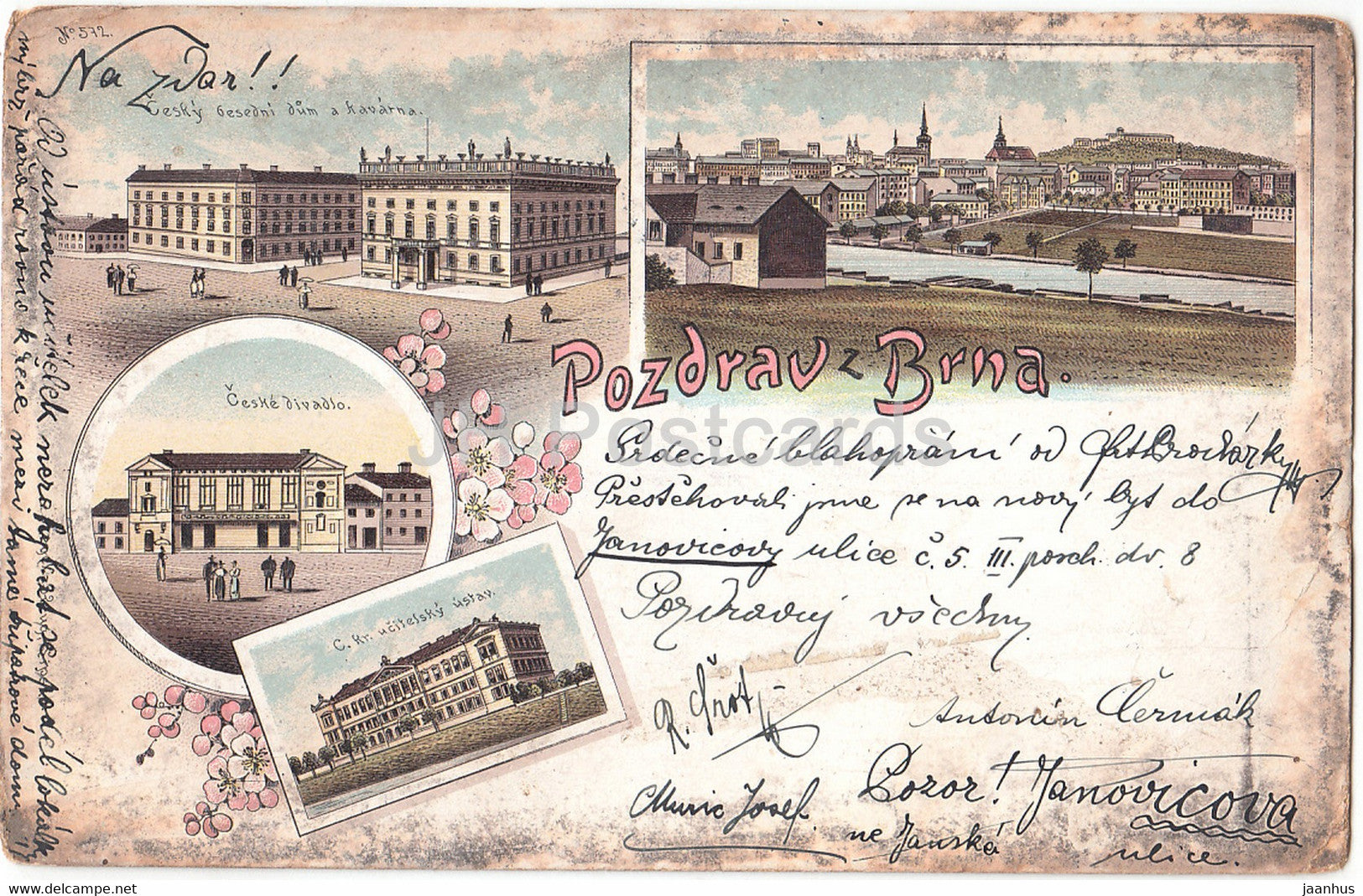 Pozdrav z Brna - Brno - old postcard - 1903 - Czech Republic - used - JH Postcards