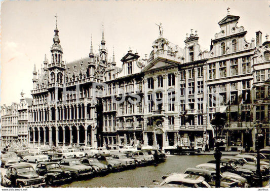 Bruxelles - Brussels - Un coin de la Grand Place - A part of the Market Place - car - 10 - 1962 - Belgium - used