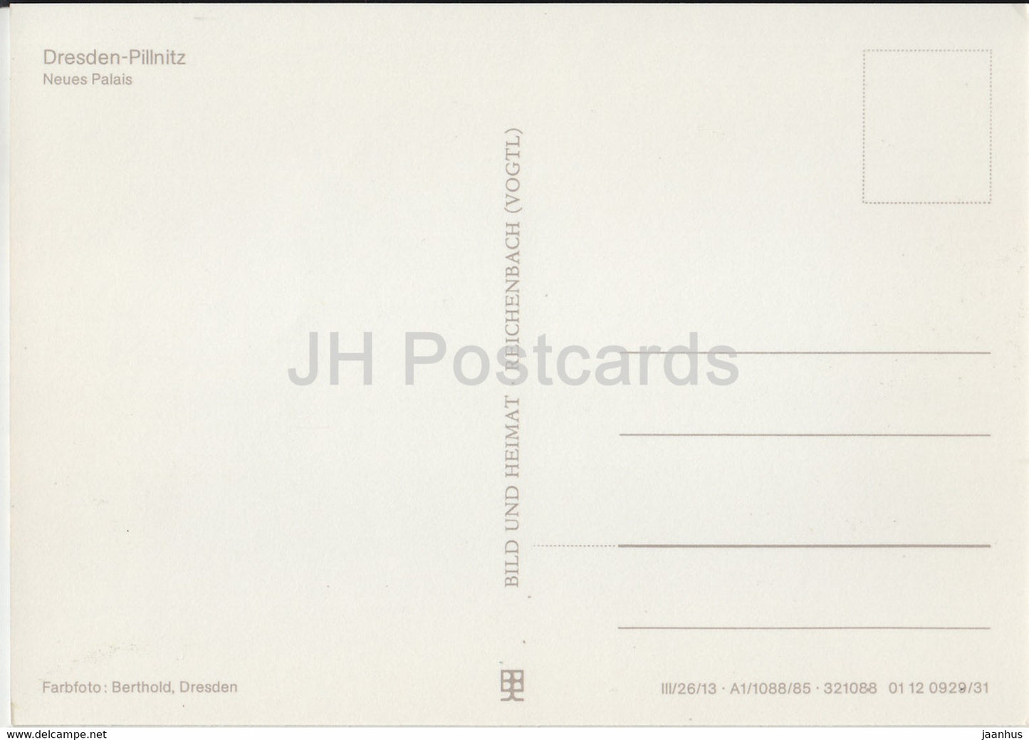 Dresden Pillnitz - Burgen und Schlösser des Sächsischen Raums - Schlösser Sachsens - DDR Deutschland - unbenutzt