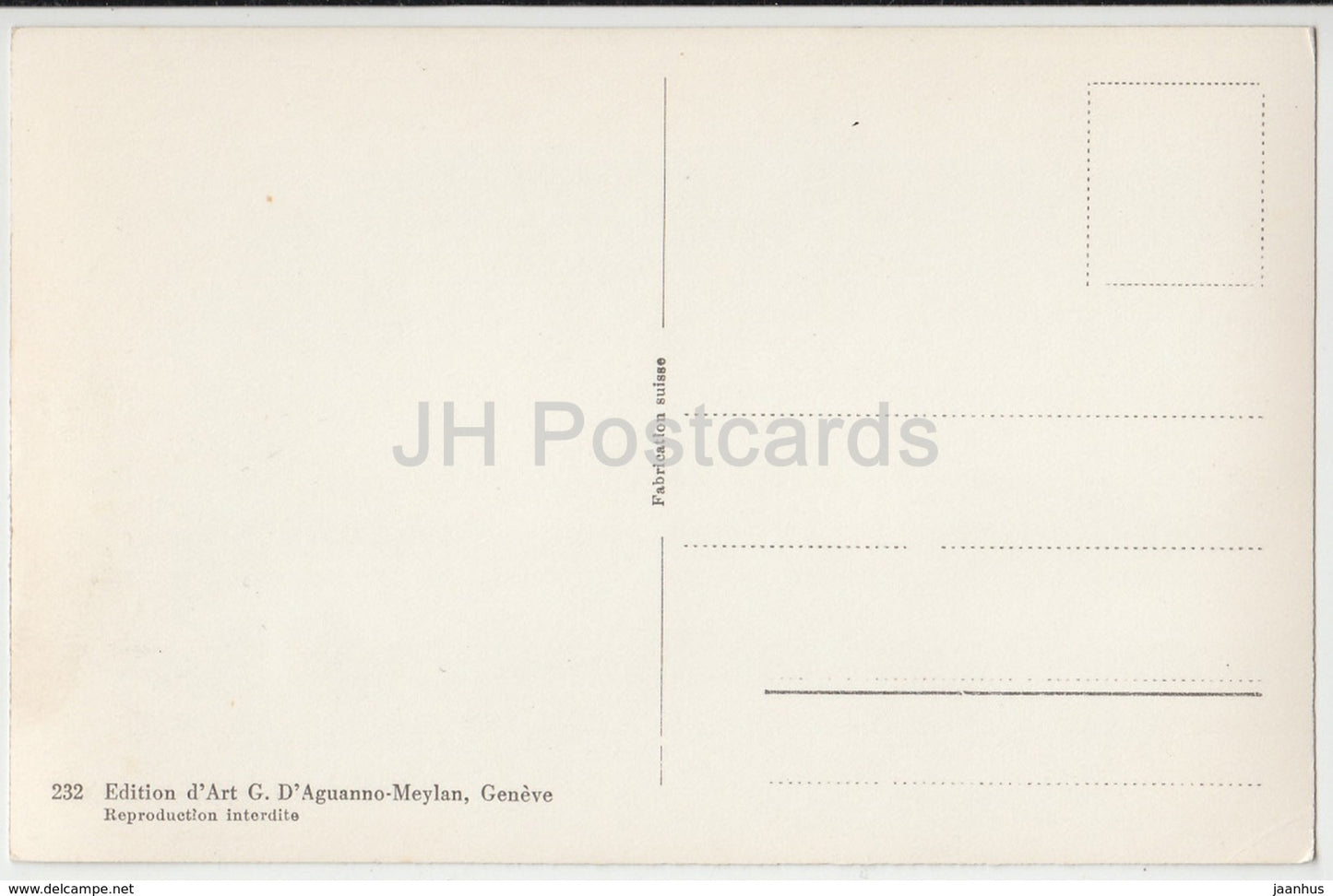 Genf - Genf - La Rade et le jet d'eau 120 m - 232 - Schweiz - alte Postkarte - unbenutzt