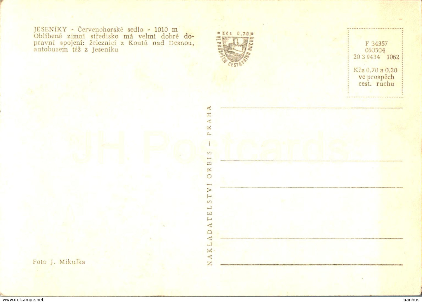 Jeseniky - Cervenohorske sedlo - Czech Repubic - Czechoslovakia - unused