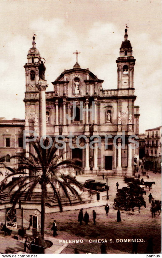 Palermo - Chiesa S Domenico - church - old postcard - Italy - unused - JH Postcards