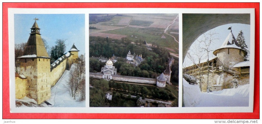 Pskov-Pechersk Fortress - towers - Prison Tower - Pskov Land - 1983 - Russia USSR - unused - JH Postcards