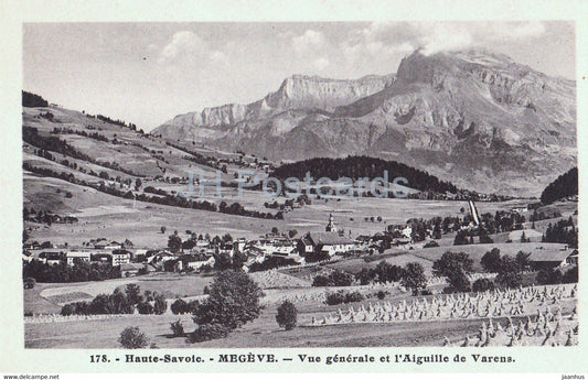 Megeve - Vue generale et l'Aiguille de Varens - 178 - old postcard - France - unused - JH Postcards