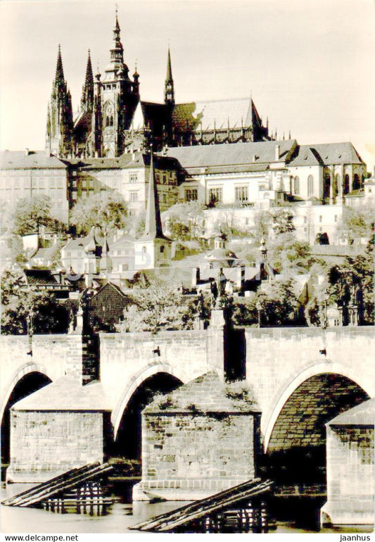 Praha - Prague - Prague Castle and Charles Bridge - 10-51621 - Czech Republic - Czechoslovakia - unused - JH Postcards
