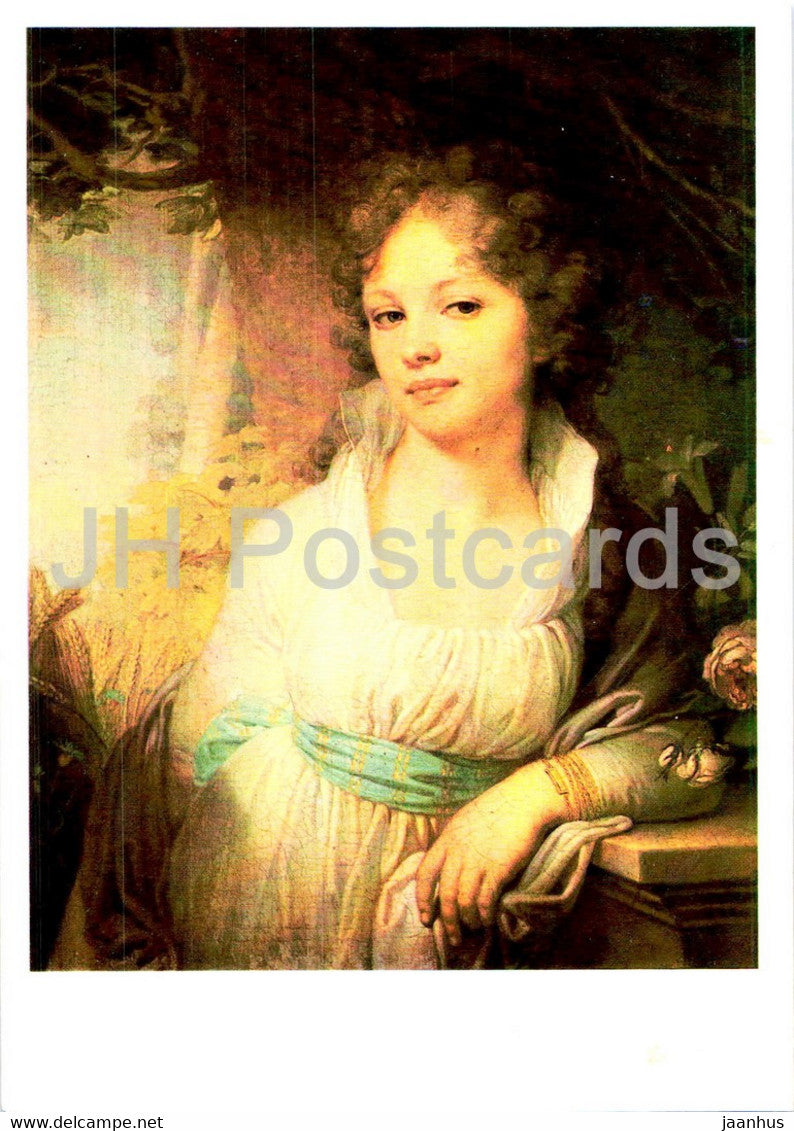 painting by V. Borovikovsky - portrait of Maria Lopukhina - Russian art - 1979 - Russia USSR - unused - JH Postcards