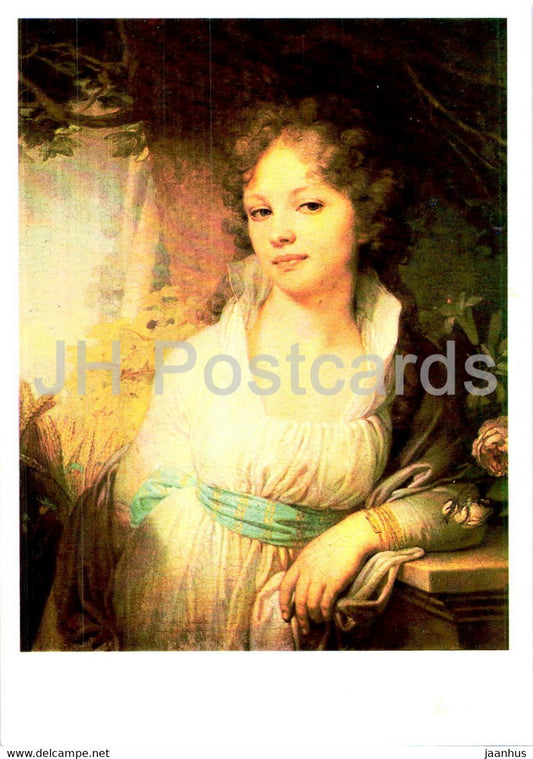 painting by V. Borovikovsky - portrait of Maria Lopukhina - Russian art - 1979 - Russia USSR - unused - JH Postcards