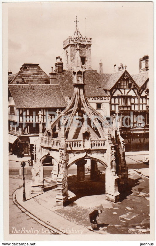 Salisbury - The Poultry Cross - 1409 - 1952 - United Kingdom - England - used - JH Postcards