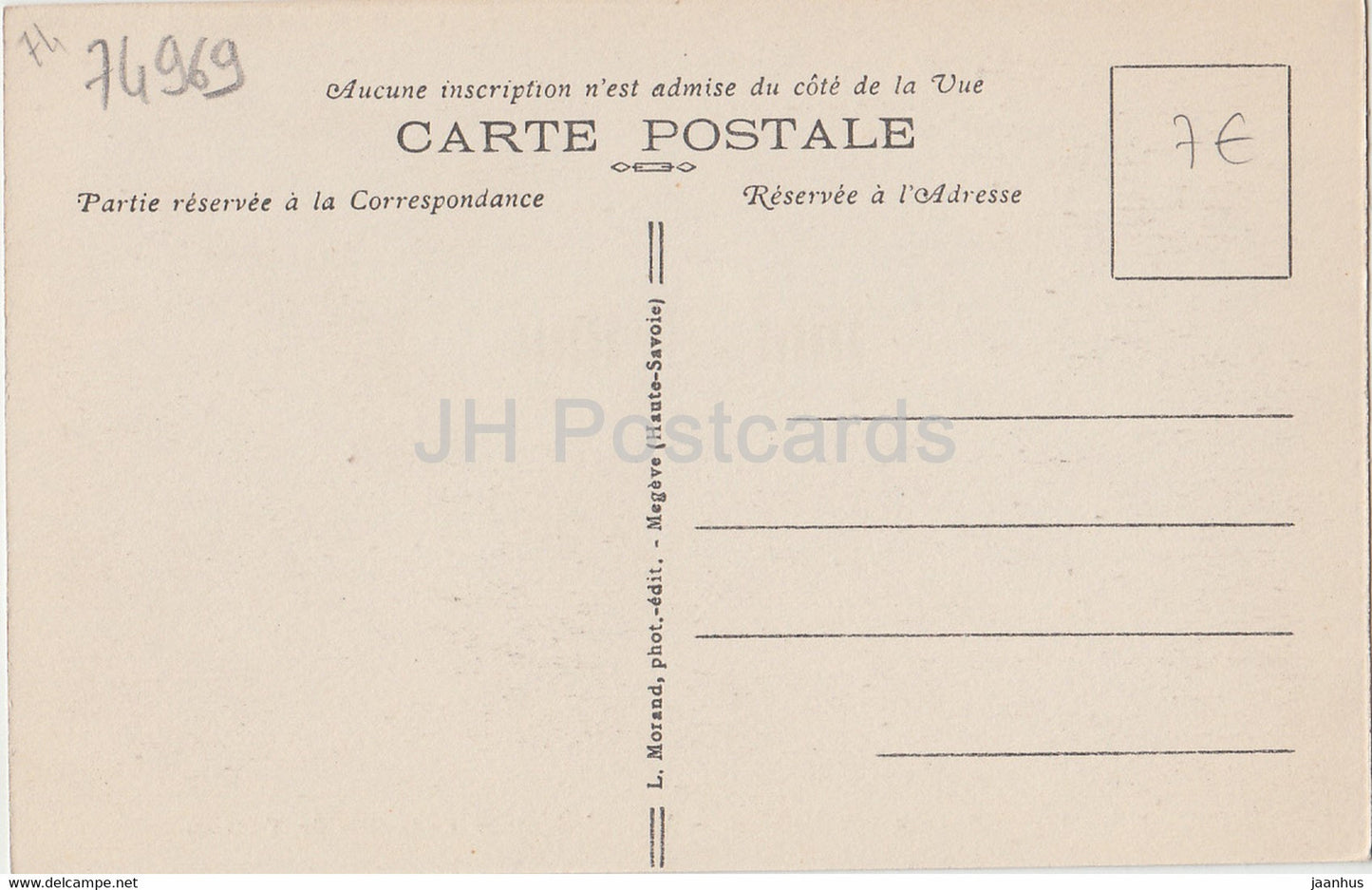 Megeve - Vue generale et l'Aiguille de Varens - 178 - alte Postkarte - Frankreich - unbenutzt