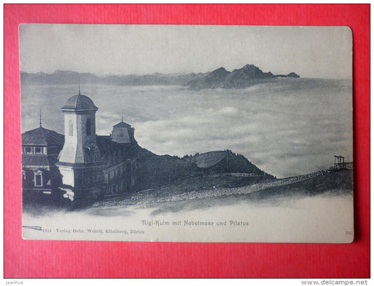 Rigi-Kulm mit Nebelmeer und Pilatus - 1814 - old postcard - Switzerland - unused - JH Postcards