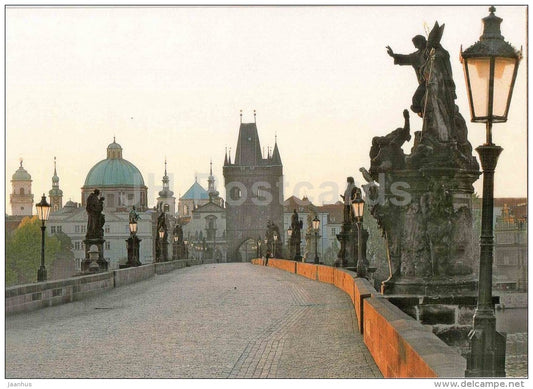 Praha - Prague - Charles Bridge - The Old Town Towers - Czech Republic - unused - JH Postcards