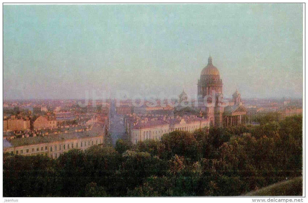 panoramic view - White Nights - Leningrad - St. Petersburg - 1974 - Russia USSR - unused - JH Postcards