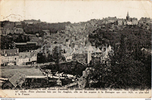 Fougeres - general view - old postcard - 1917 - France - used - JH Postcards