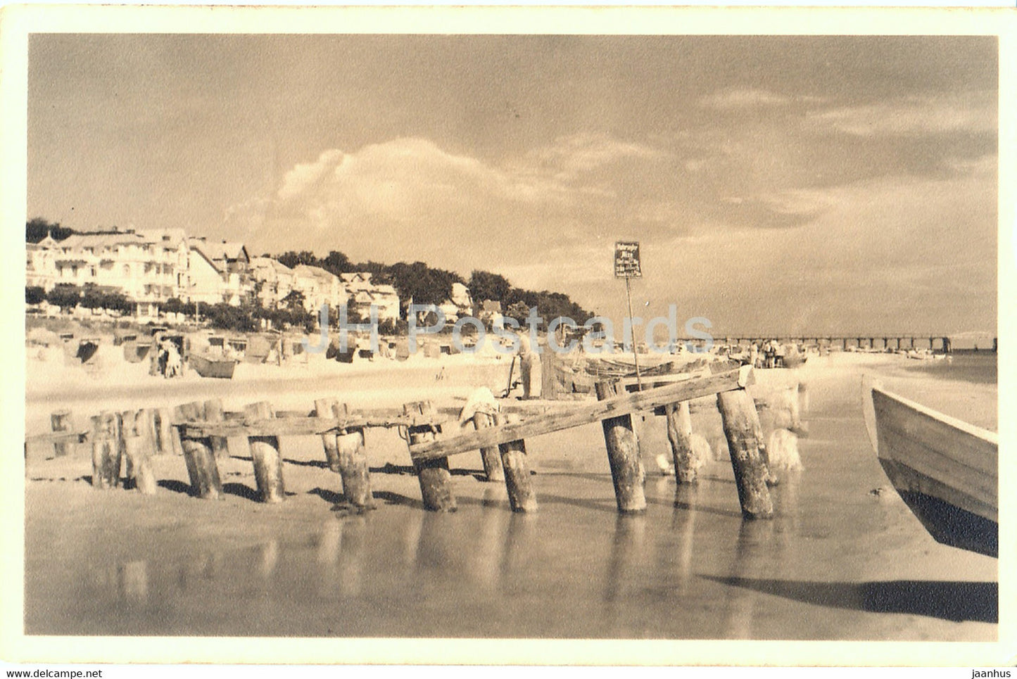 Ostseebad Bansin Usedom - beach - Germany DDR - used - JH Postcards