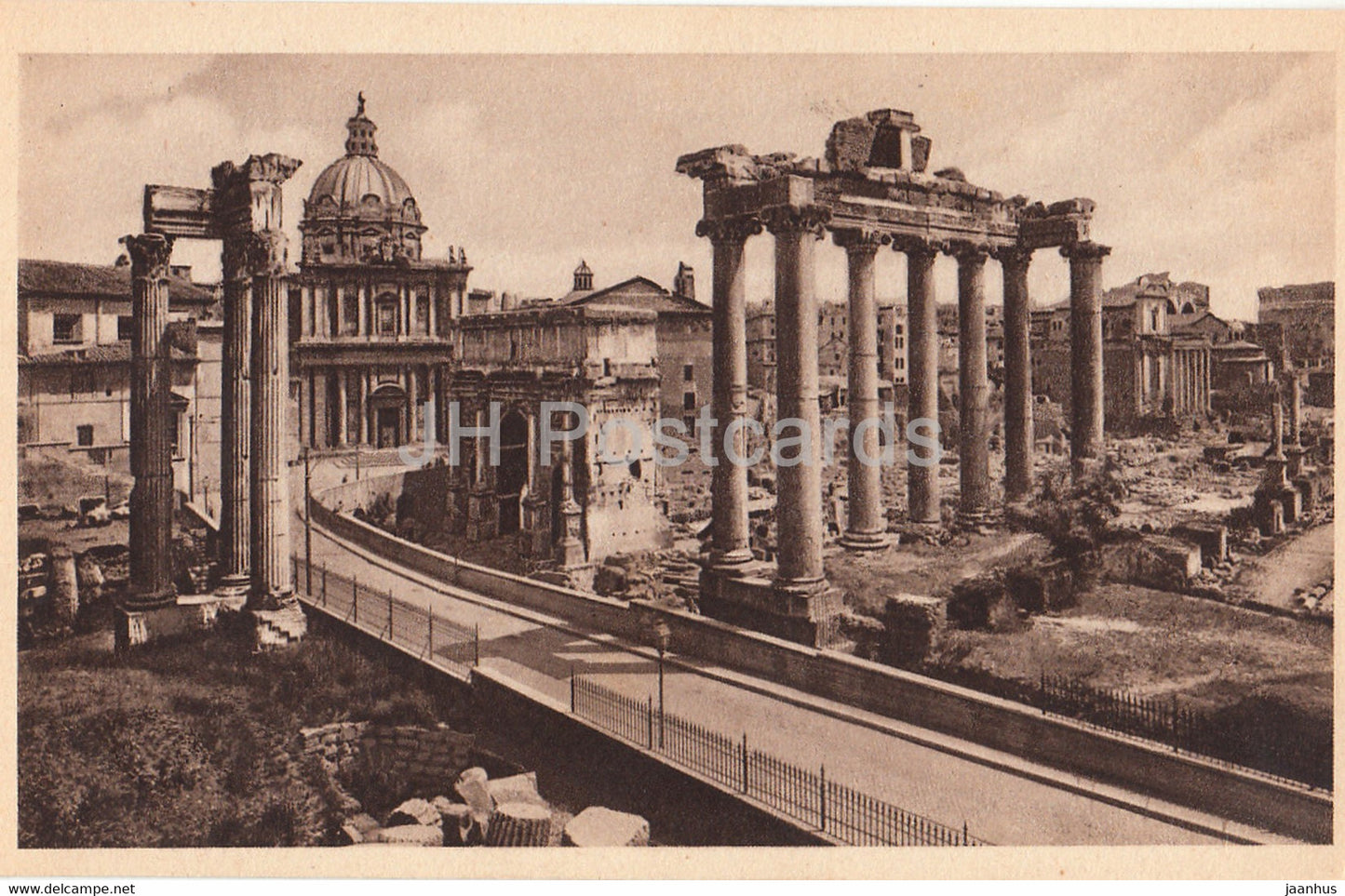 Roma - Rome - Panorama of the forum seen from the Campidoglio - old postcard - Italy - unused - JH Postcards