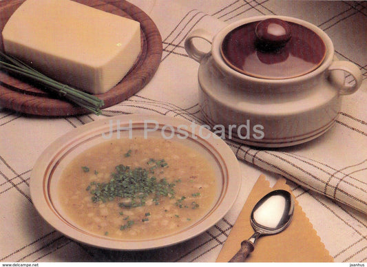 Peasant Soup - Cheese recipes - Russia USSR - unused - JH Postcards