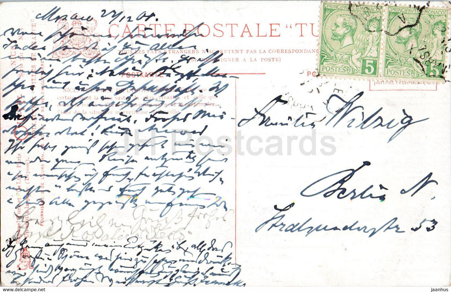 Nice - Vue Prise de l'Hotel Suisse - old postcard - France - unused