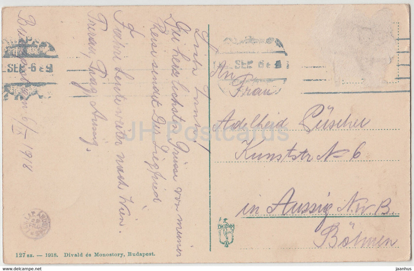 Budapest - Mezogazdasagi muzeum reszlete a Varosligetben - museum - old postcard - Hungary - used