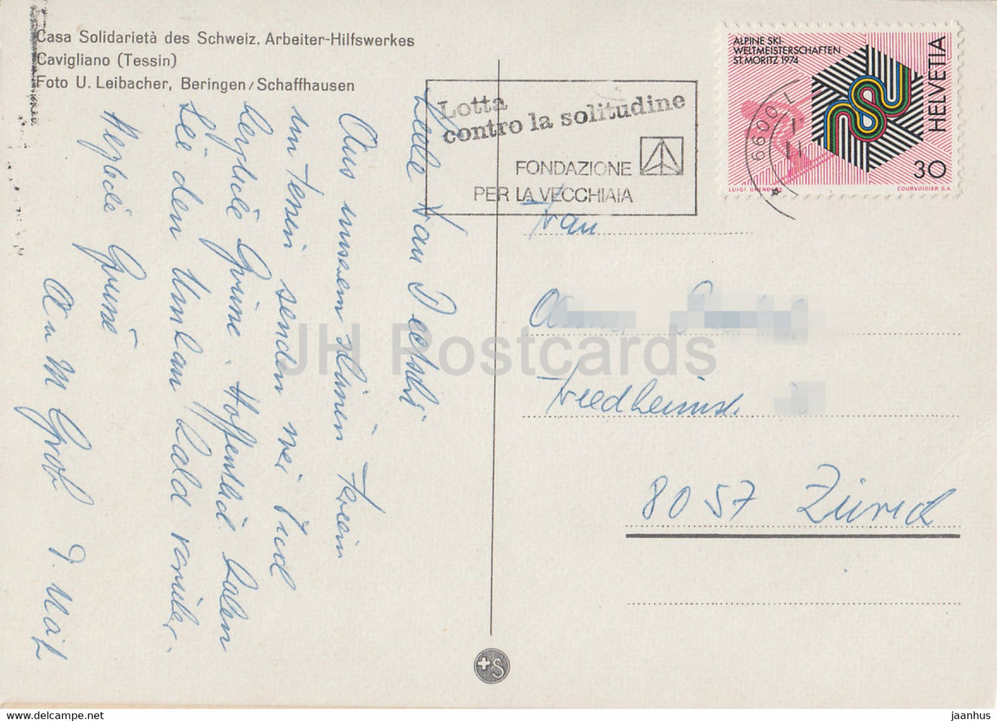 Casa Solidarieta des Schweiz - Arbeiter Hilfswerkes Cavigliano - Tessin - Suisse - occasion