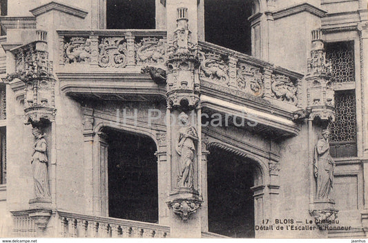 Blois - Le Chateau - Detail de l'Escalier d'Honneur - castle - 17 - old postcard - 1912 - France - used