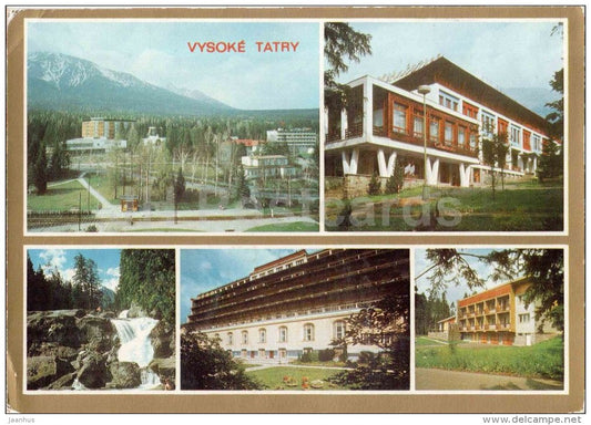 Novy Smokovec - hotel Park - House of Services - Vysoke Tatry - High Tatras - Czechoslovakia - Slovakia - used 1977 - JH Postcards