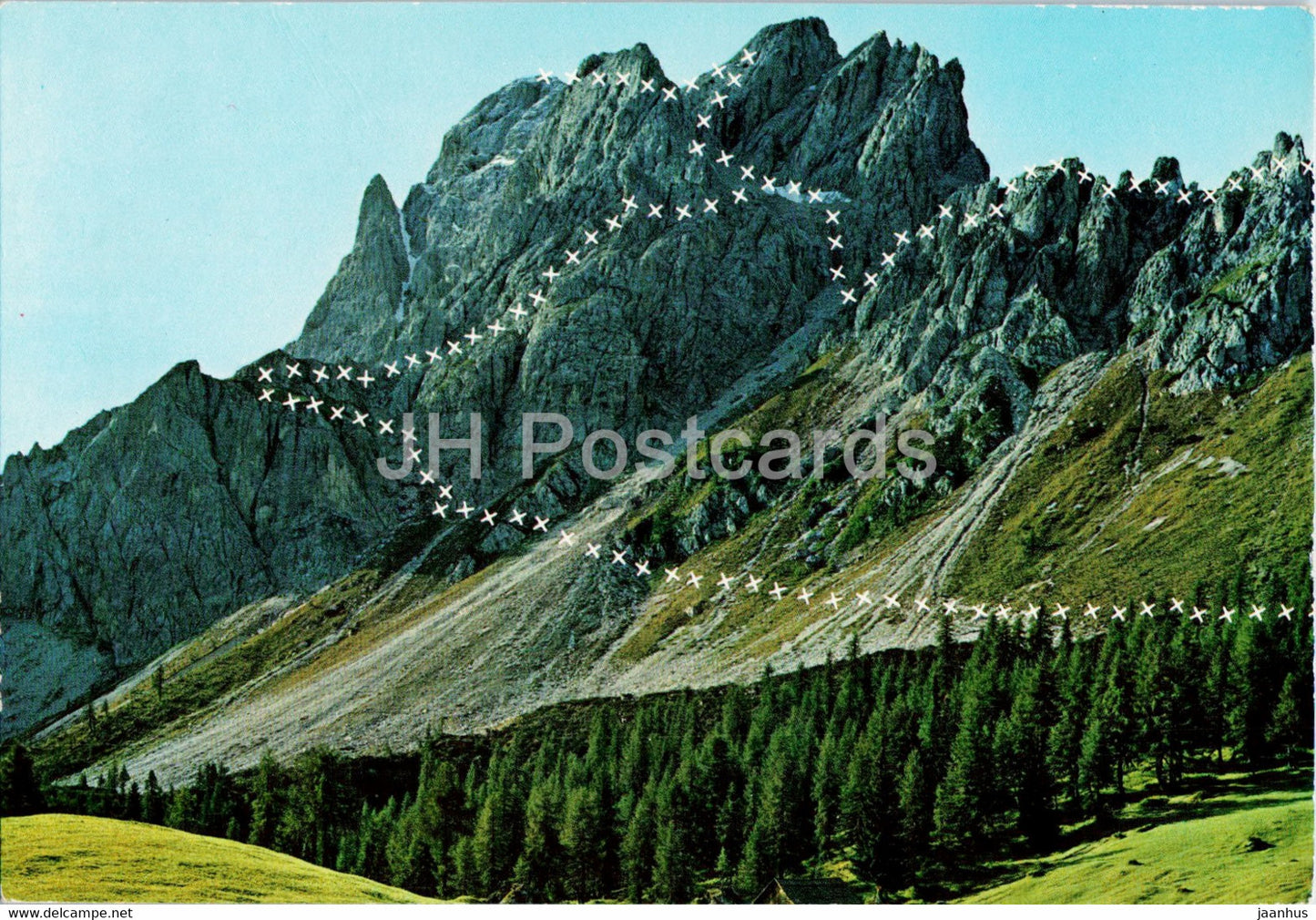 Sexten - Sesto - Klettersteig auf die Rotwandspitze - Ferrate per la Croda Rossa - 1990 - Italy - used - JH Postcards