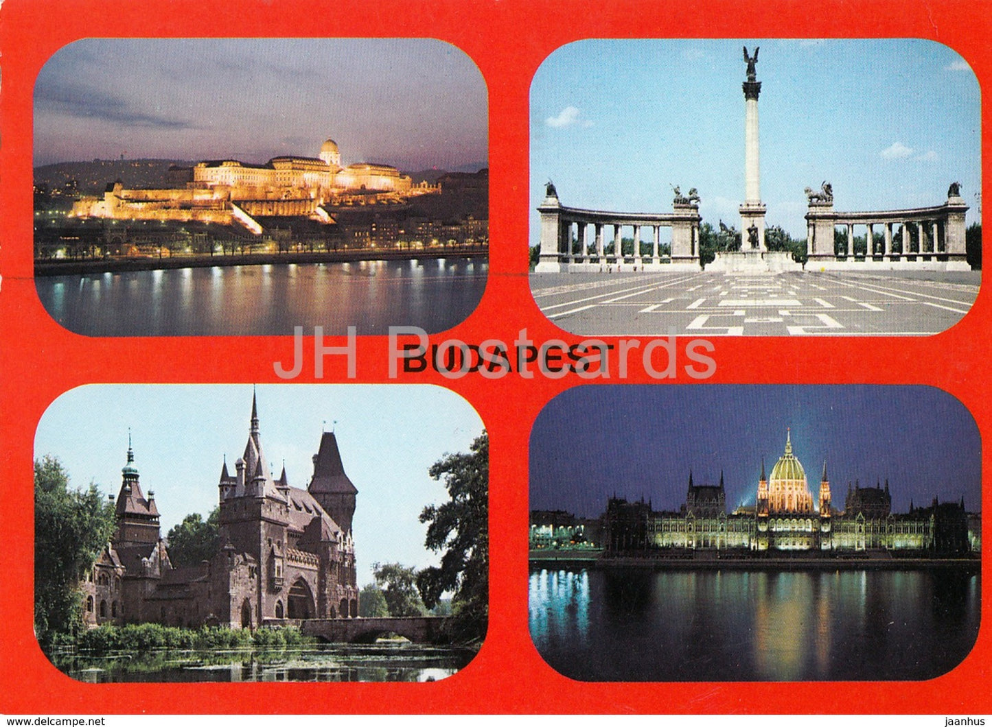 Budapest - castle hill - parliament - 1986 - Hungary - used - JH Postcards