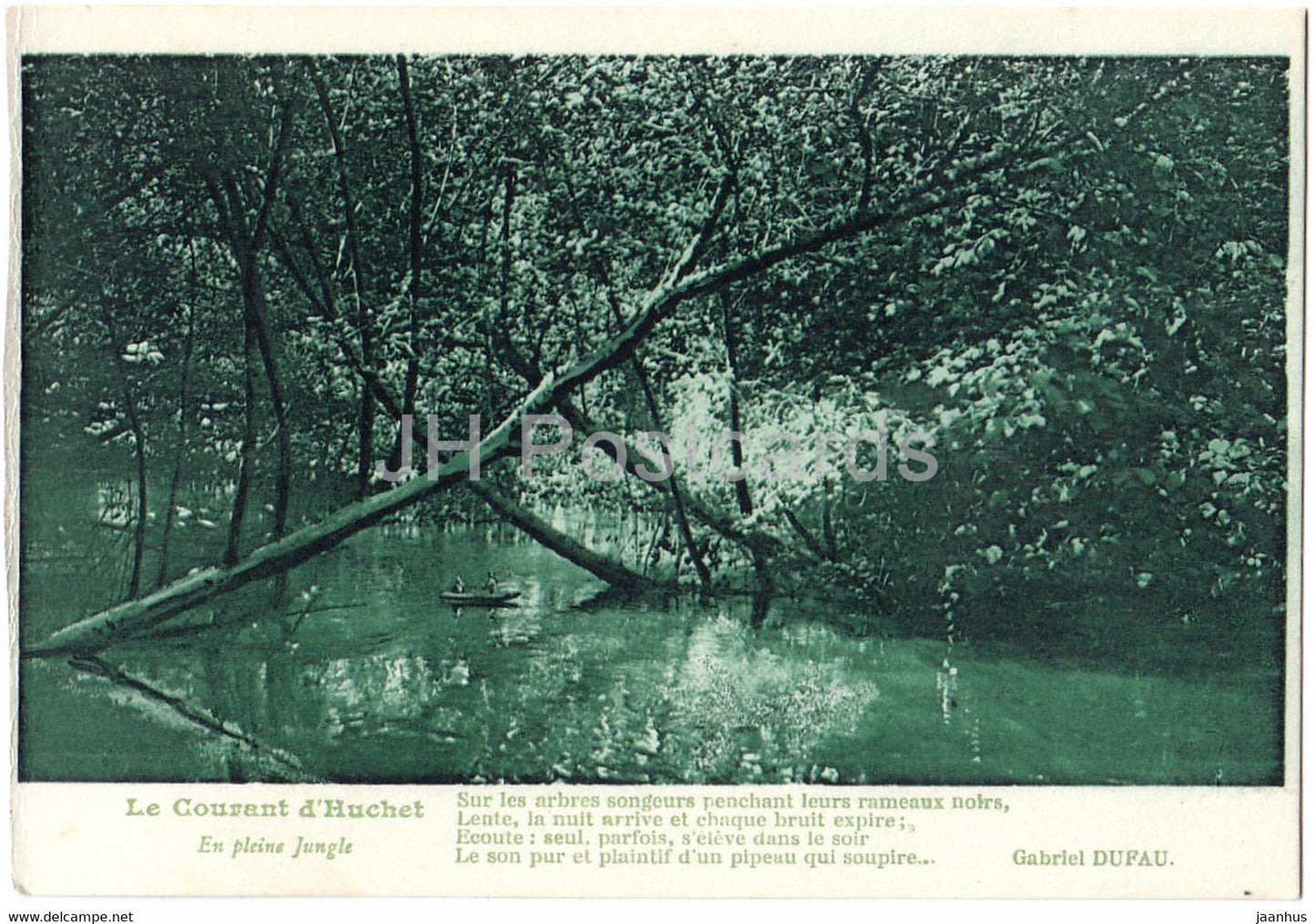 Le Courant d'Huchet - En pleine Jungle - Gabriel Dufau - old postcard - France - unused - JH Postcards
