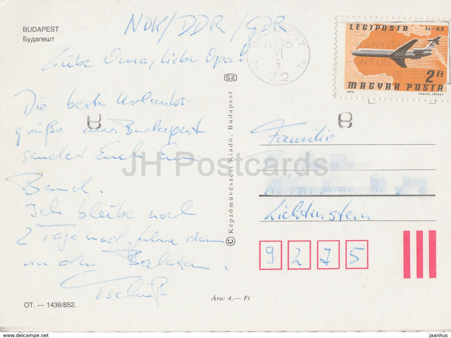 Budapest - colline du château - Parlement - 1986 - Hongrie - utilisé