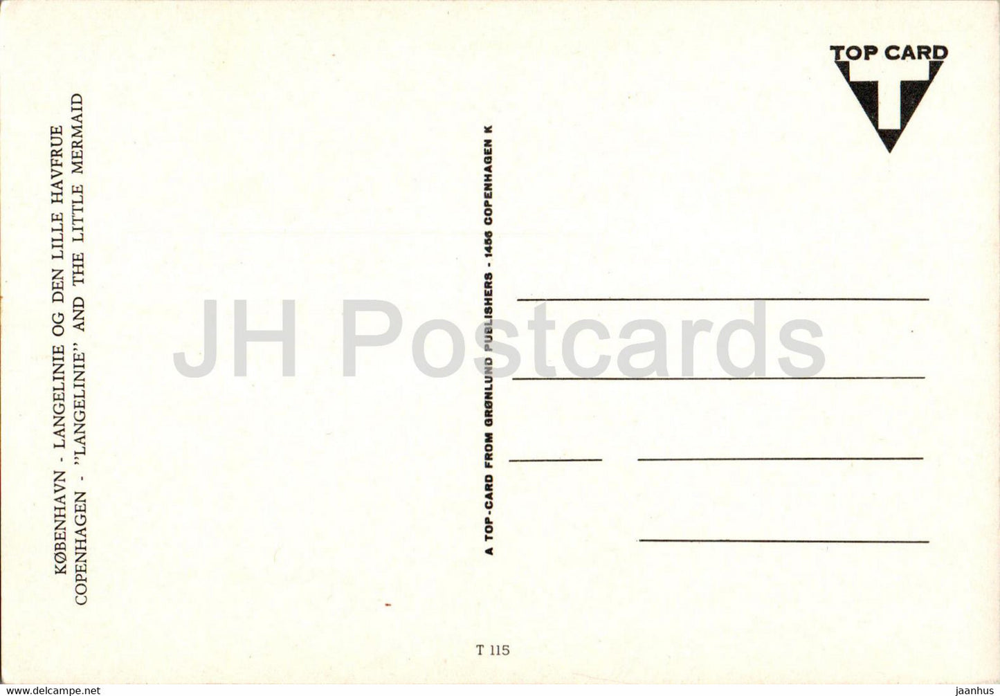 Copenhagen - Kopenhagen - Little Mermaid - Langelinie - Little Mermaid - boat - ship - T 115 - Denmark - unused