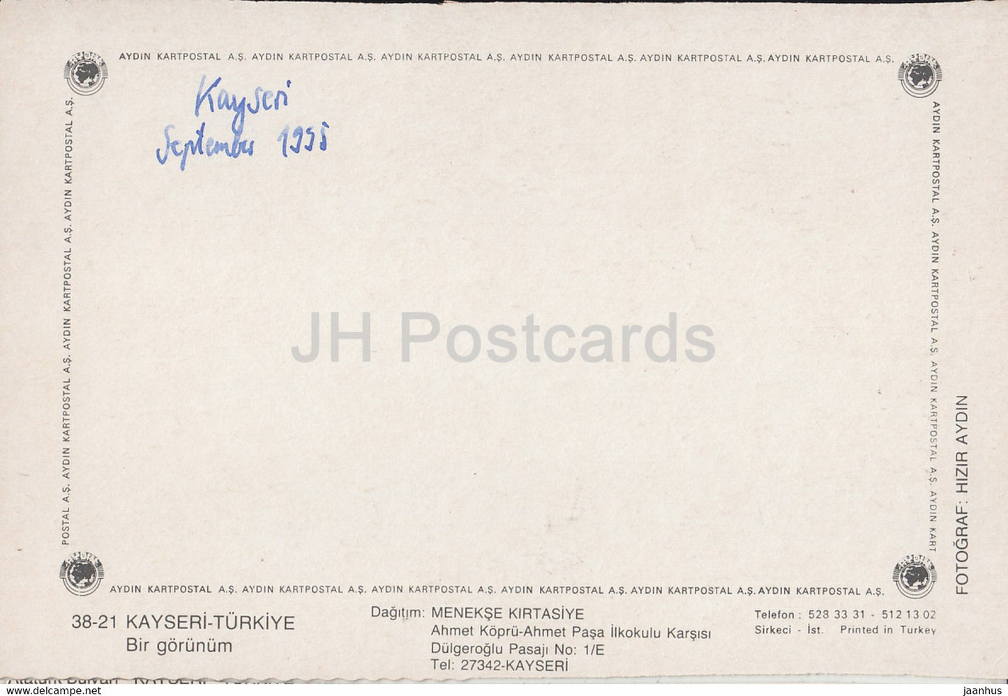 Kayseri - vue sur la ville - 1995 - Turquie - occasion