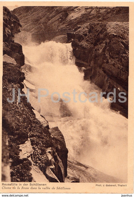 Reussfalle in der Schollenen - 1932 - Switzerland - used - JH Postcards