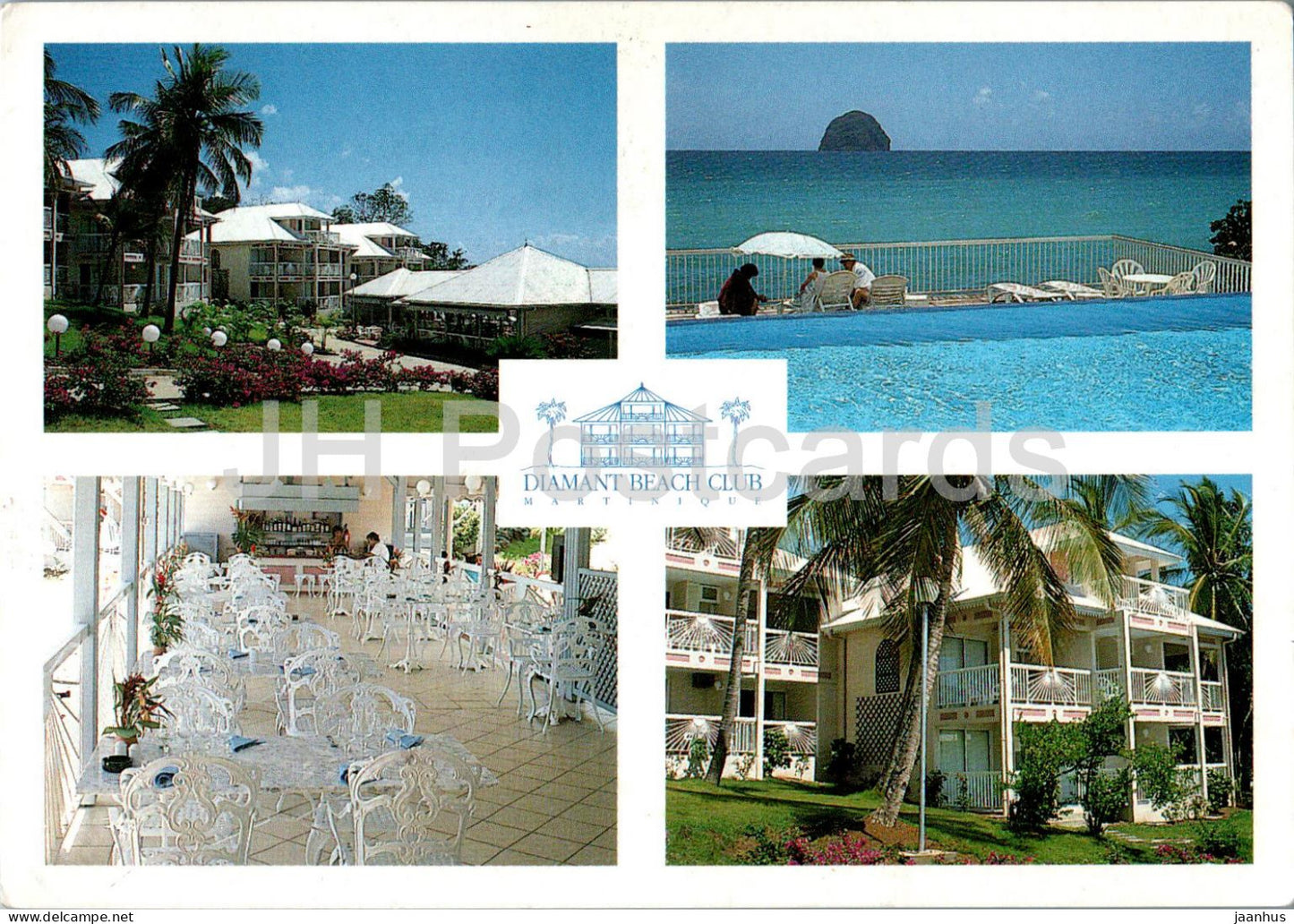 Diamant Beach Club - piscine - bar - restaurant - Martinique - France - used - JH Postcards