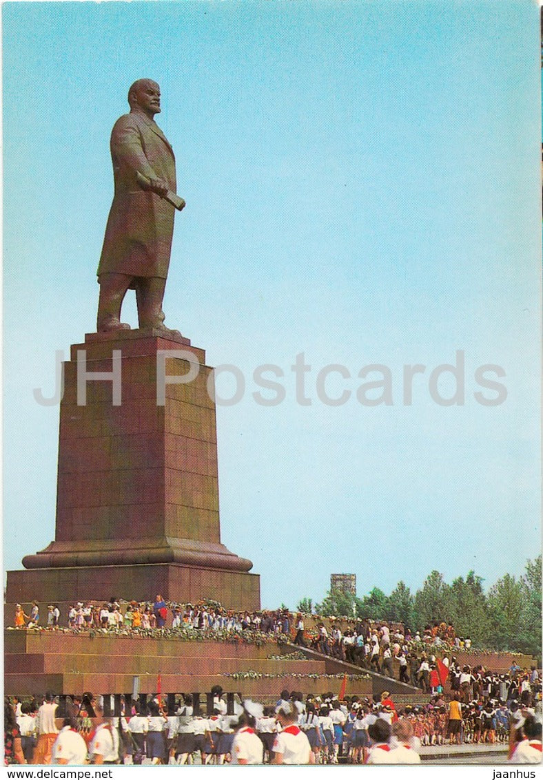 Tashkent - monument to Lenin - 1983 - Uzbekistan USSR - unused - JH Postcards