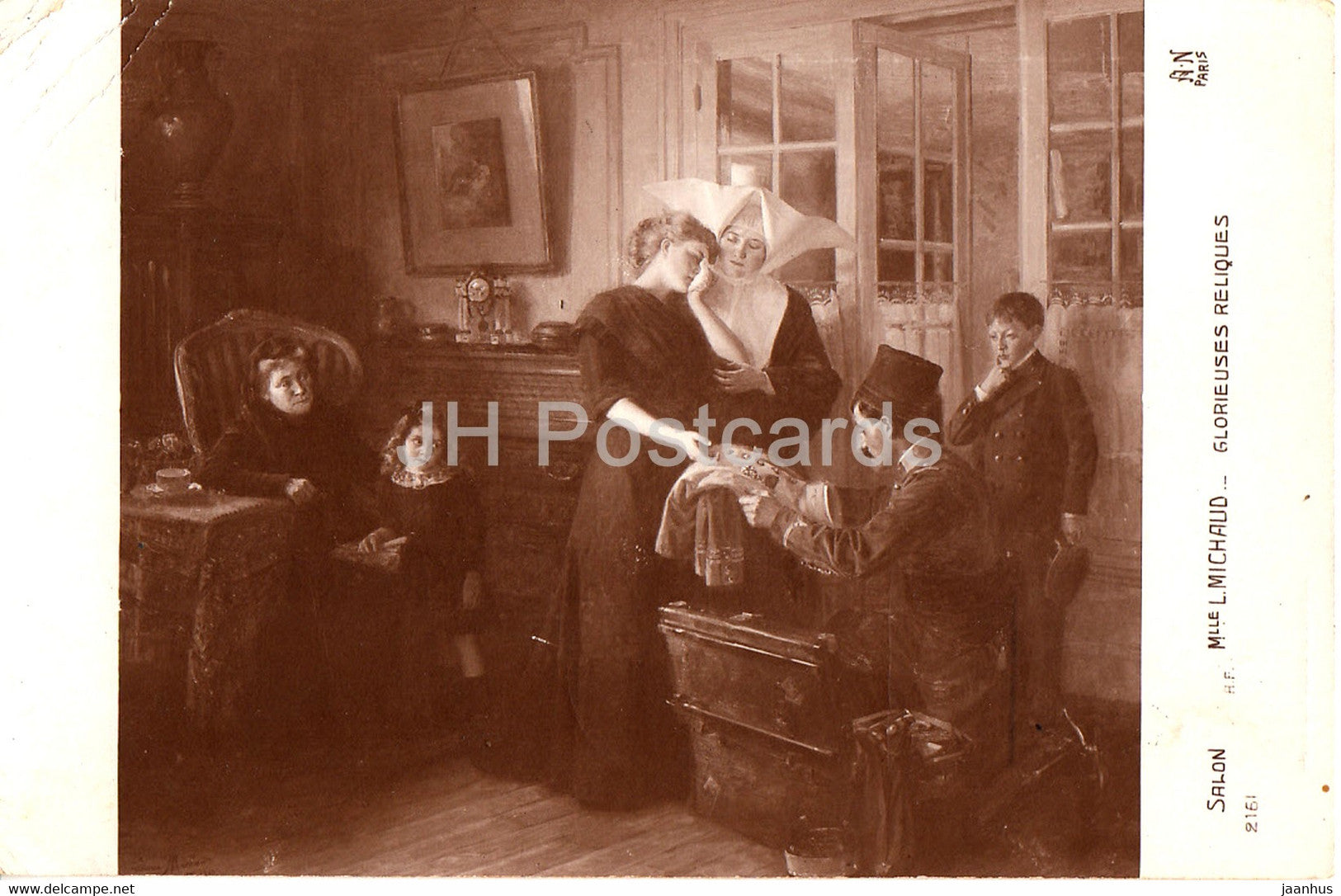 painting by L Michaud - Glorieuses Reliques - Glorious Relics  AN Paris 2161 - art - old postcard - 1931 - France - used - JH Postcards