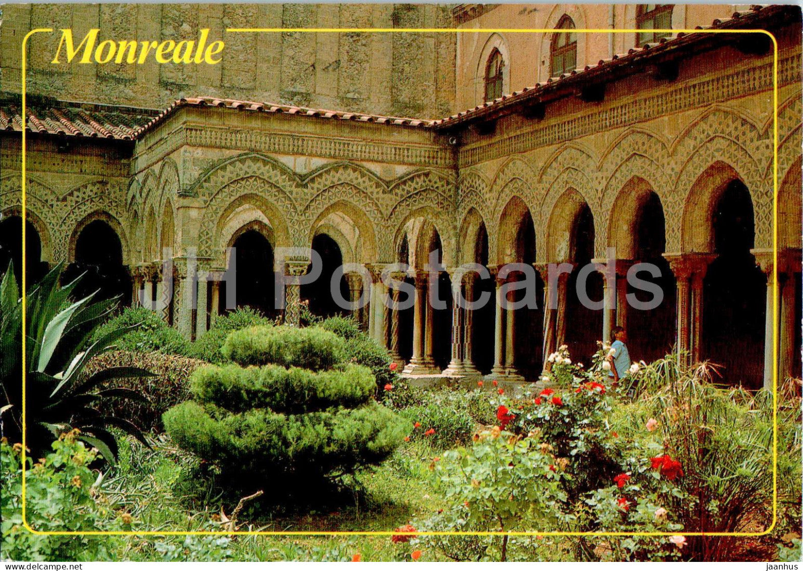 Monreale - Un angolo del chiostro - A corner in the cloister - 1997 - Italy - used - JH Postcards