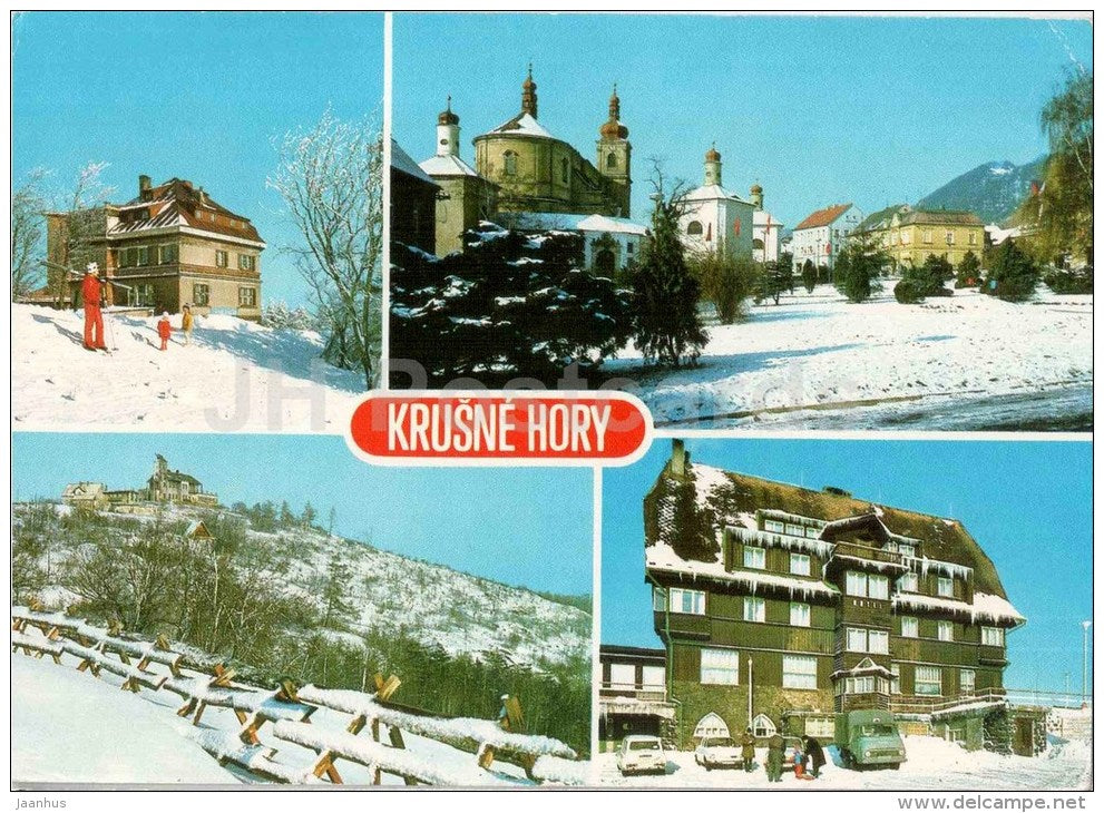 Krusne Hory - Krubka-Bohosudov - Cinovec - hotel Pomezi - Czechoslovakia - Czech - used 1981 - JH Postcards