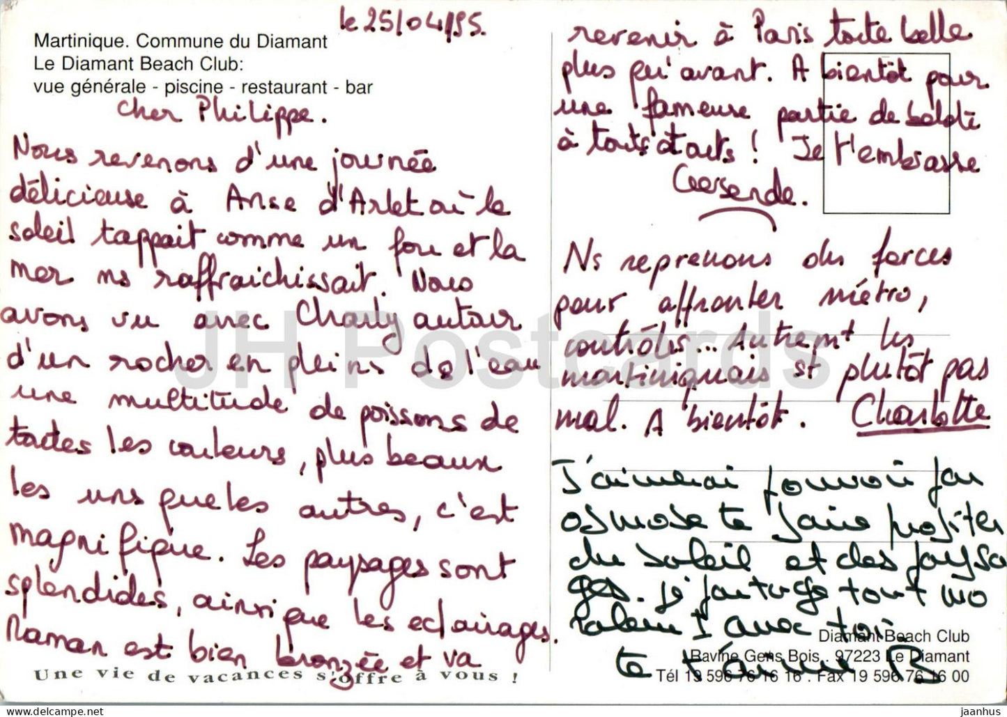 Diamant Beach Club - piscine - bar - restaurant - Martinique - France - used
