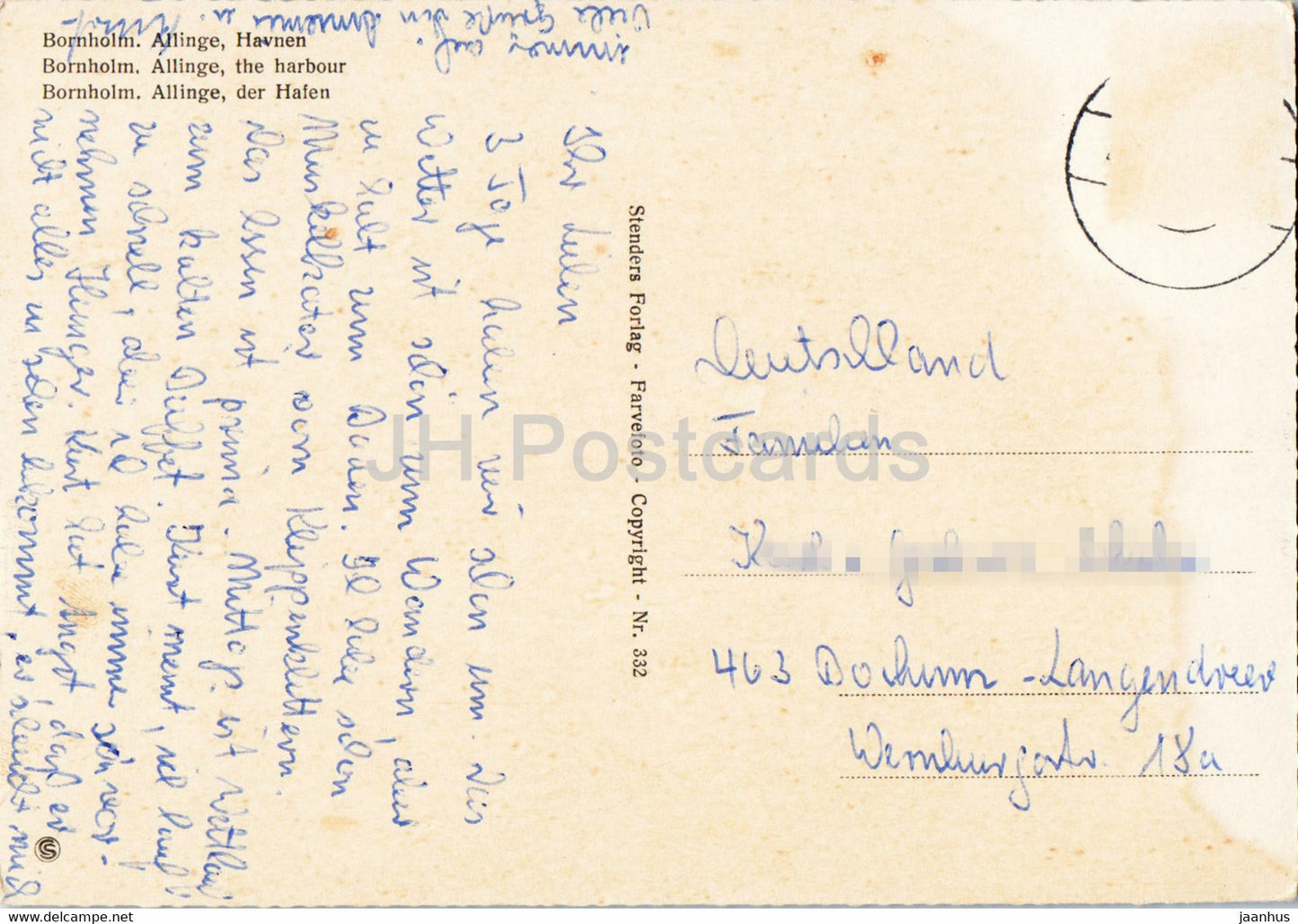 Bornholm - Allinge - The Harbour - Port - ship - Denmark - used