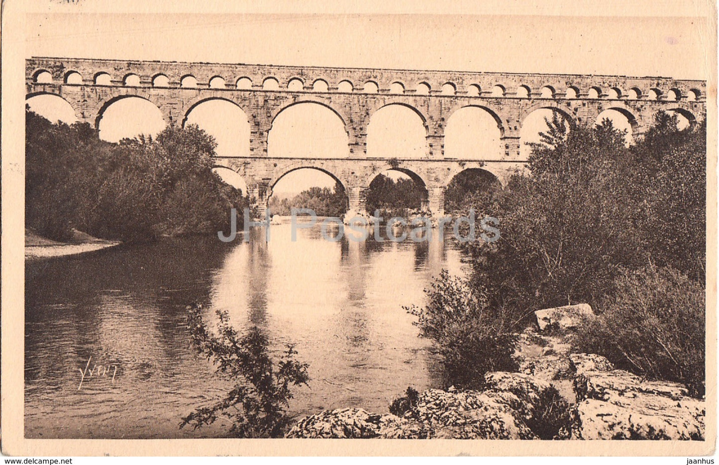 Le Pont du Gard - Nimes - La Douce France - 19 - old postcard - 1929 - France - used