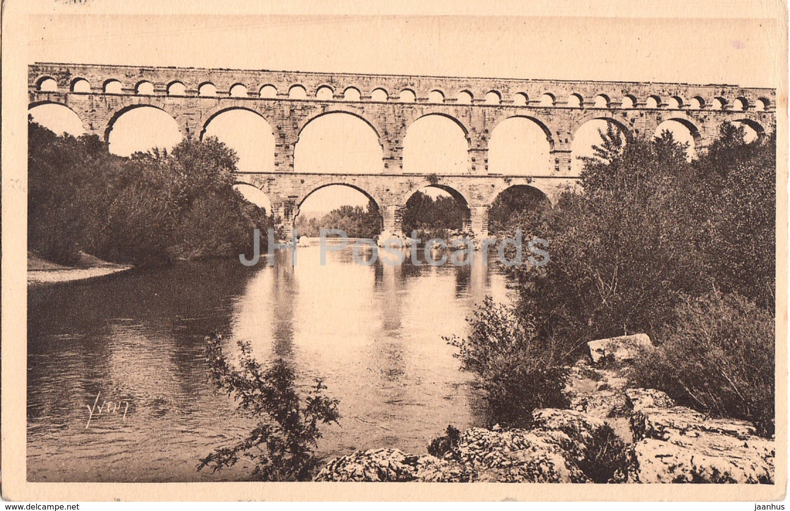 Le Pont du Gard - Nimes - La Douce France - 19 - old postcard - 1929 - France - used