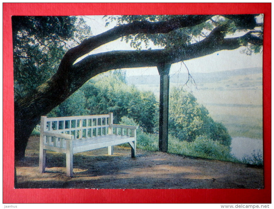 Onegin`s Bench - The Pushkin State Museum-Preserve - 1982 - Russia USSR - unused - JH Postcards