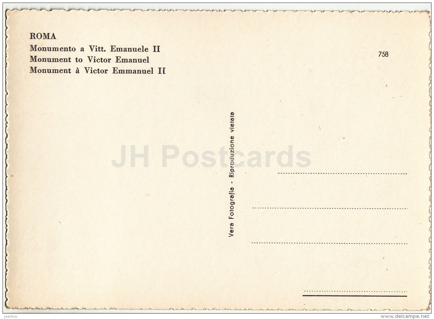 Panorama di Mergellina - Rome - Roma - 758 - Italy - Italia - unused - JH Postcards