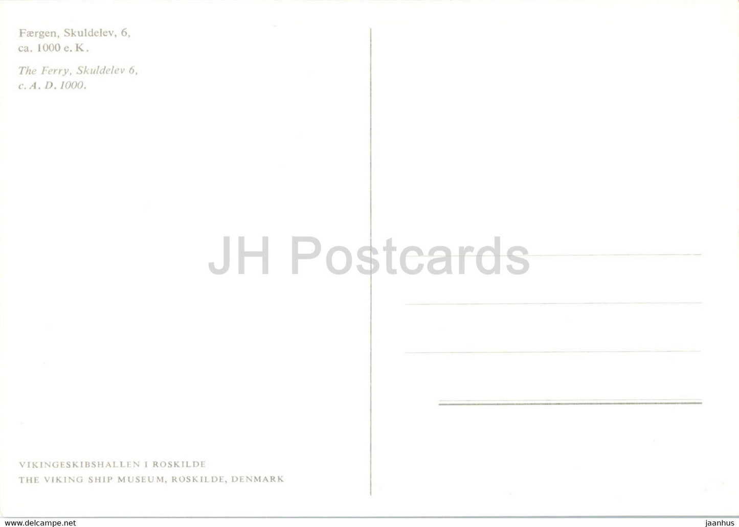 Roskilde – Wikingerschiffsmuseum – Die Fähre Skuldelev 6 – Antike Welt – Dänemark – unbenutzt