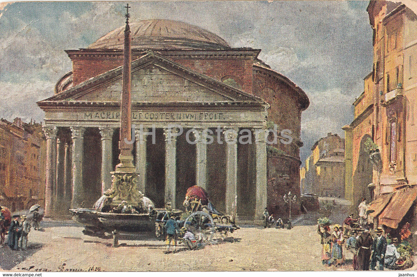 Roma - Rome - Das Pantheon als Christliche Kirche Sa Maria Rotonda genannt - old postcard - 1919 - Italy - used - JH Postcards