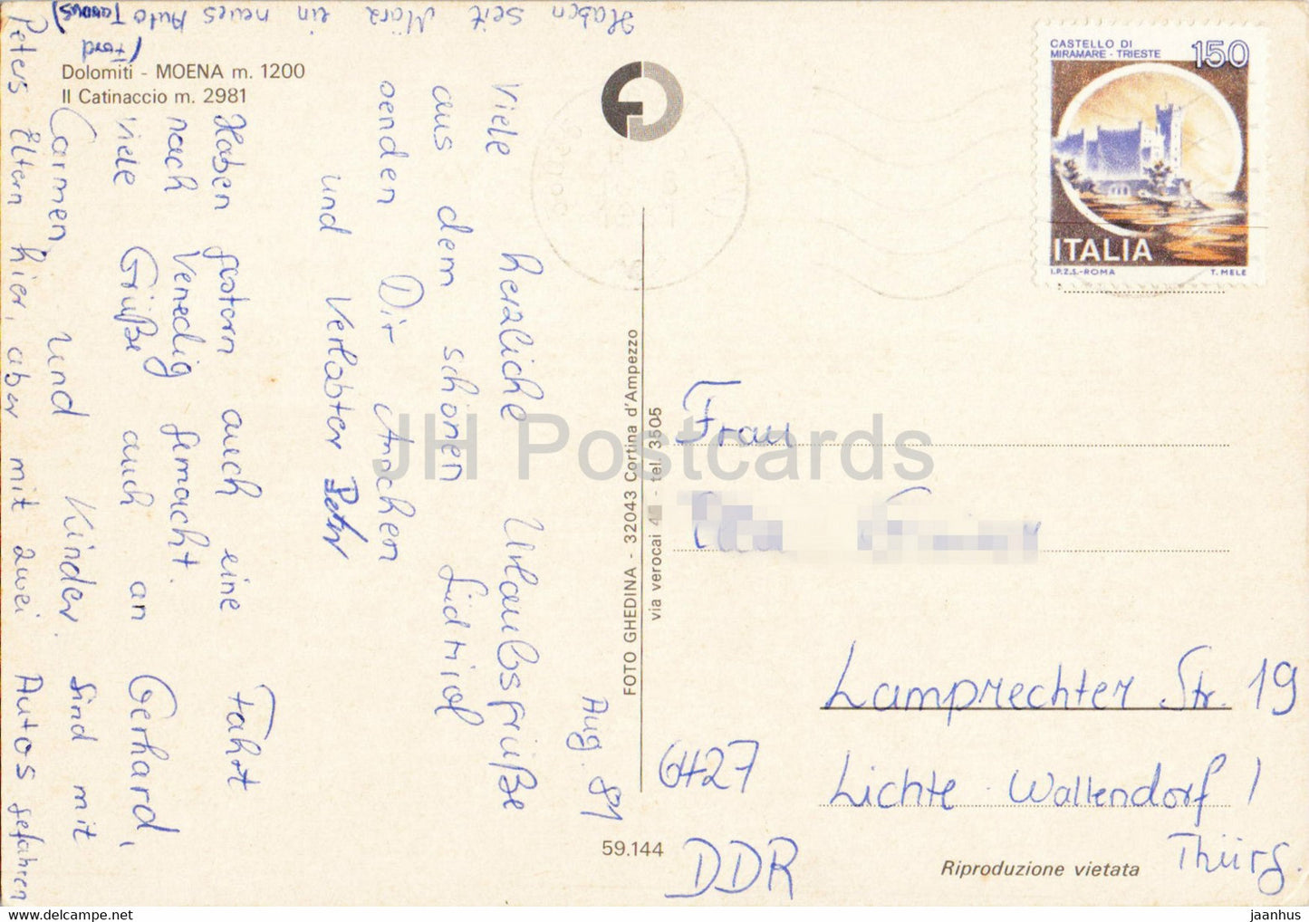 Moena - Dolomiti - Il Catinaccio - 1981 - Italie - d'occasion