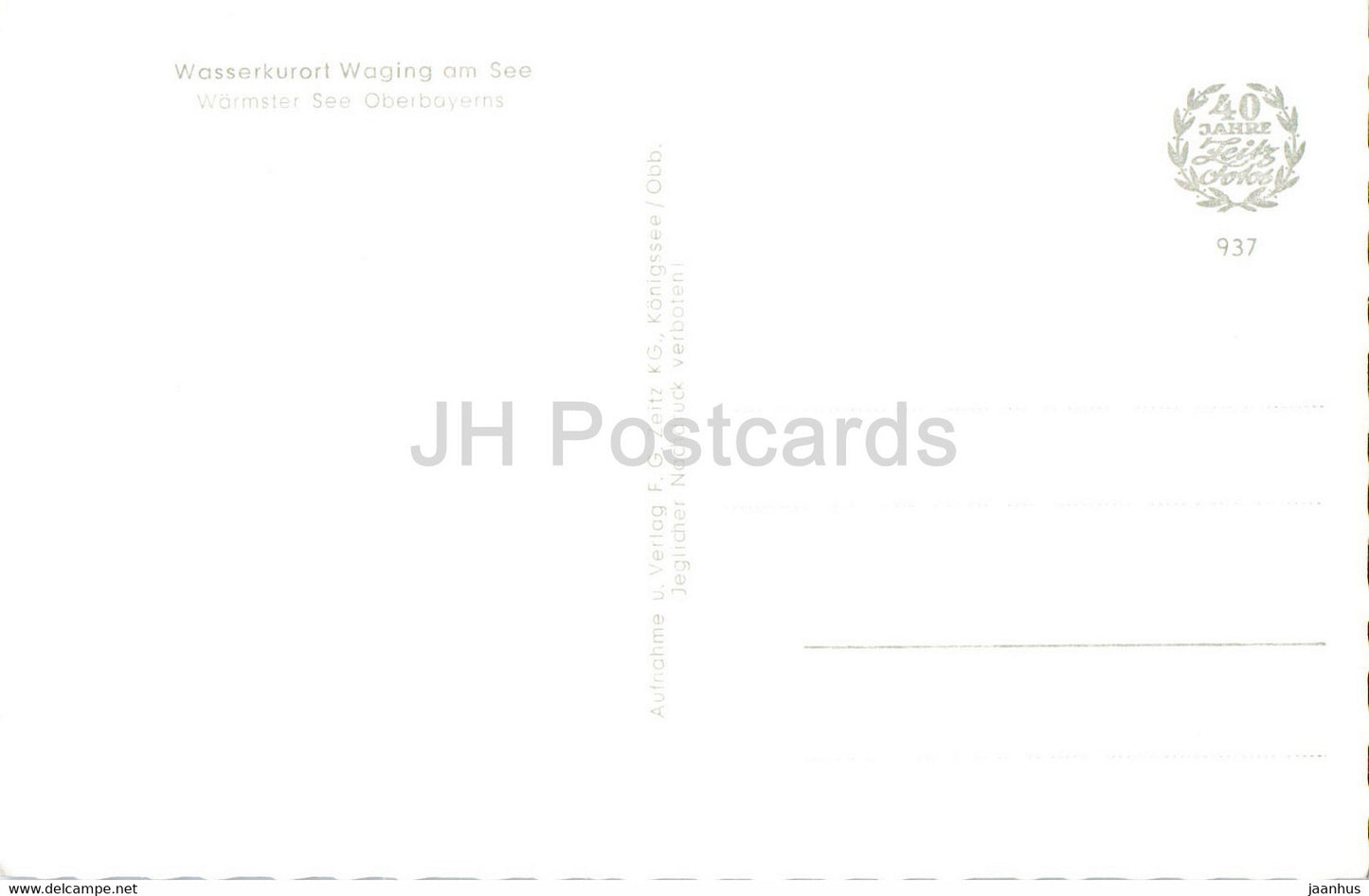 Wasserkurort Waging am See - old postcard - Germany - unused