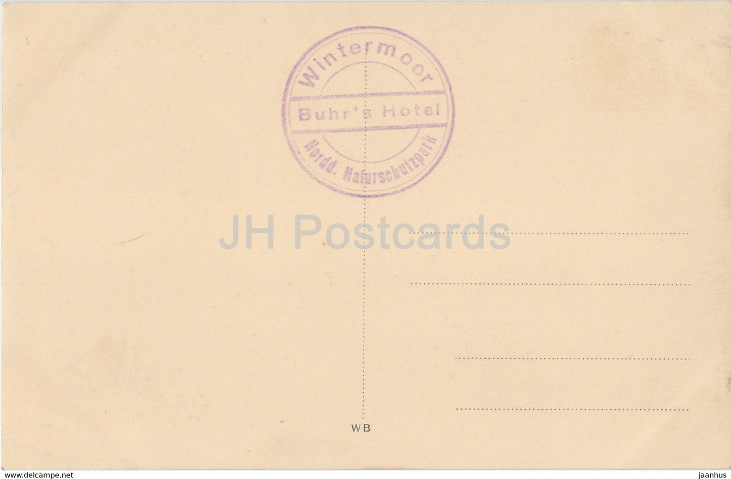 Wintermoor - Buhr's Hotel - Nordd Naturschutzpark - alte Postkarte - Deutschland - unbenutzt